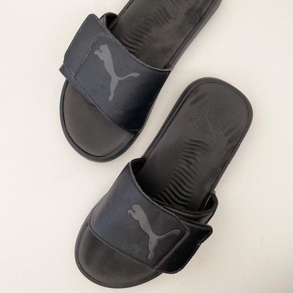 Puma Black Starcat Tech Slide Sandals Size 8 - Picture 7 of 7